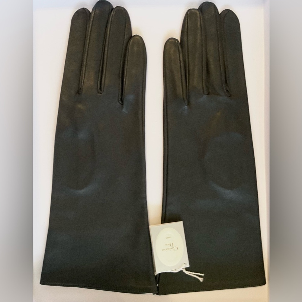 Christian Dior Black Leather Gloves - Picture 3 of 6